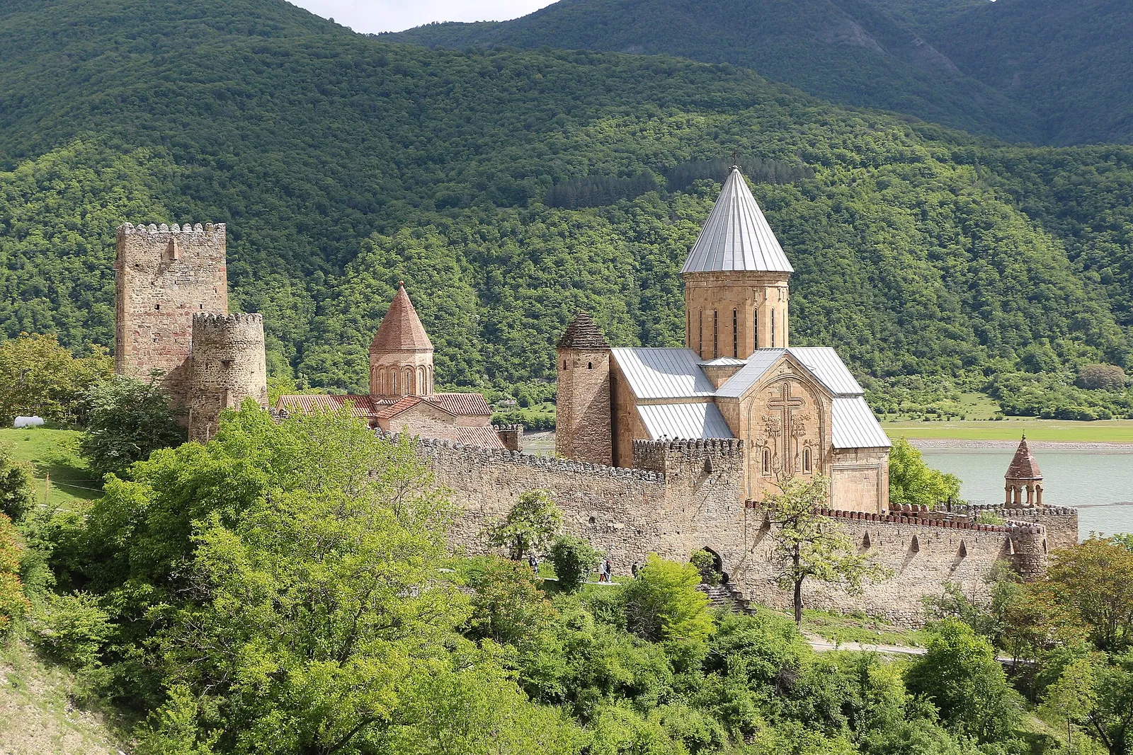 Ananuri Fortress with its stone churches and towers