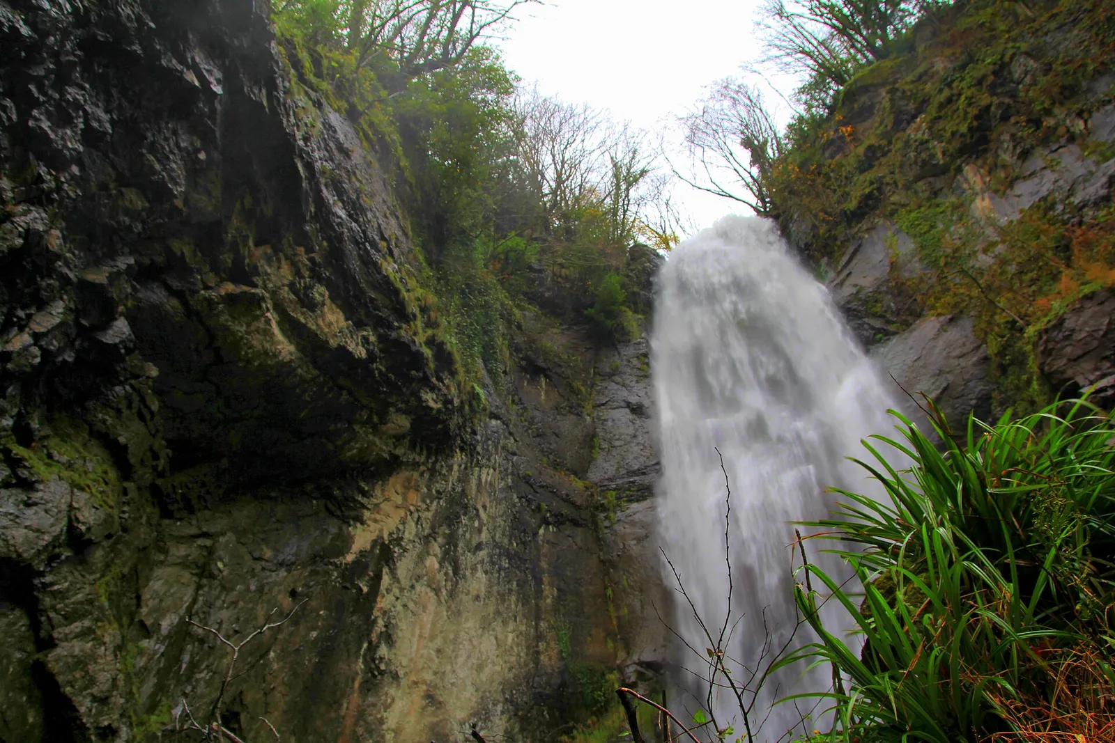 Makhuntseti waterfall on the road from Batumi to Khulo