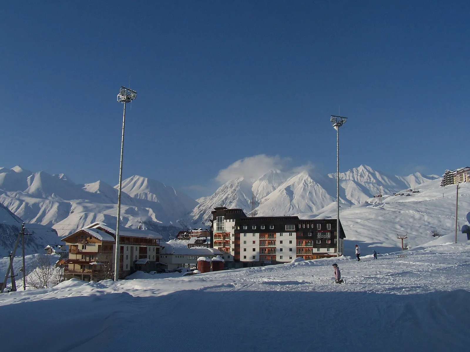 The Gudauri ski area in the Greater Caucasus