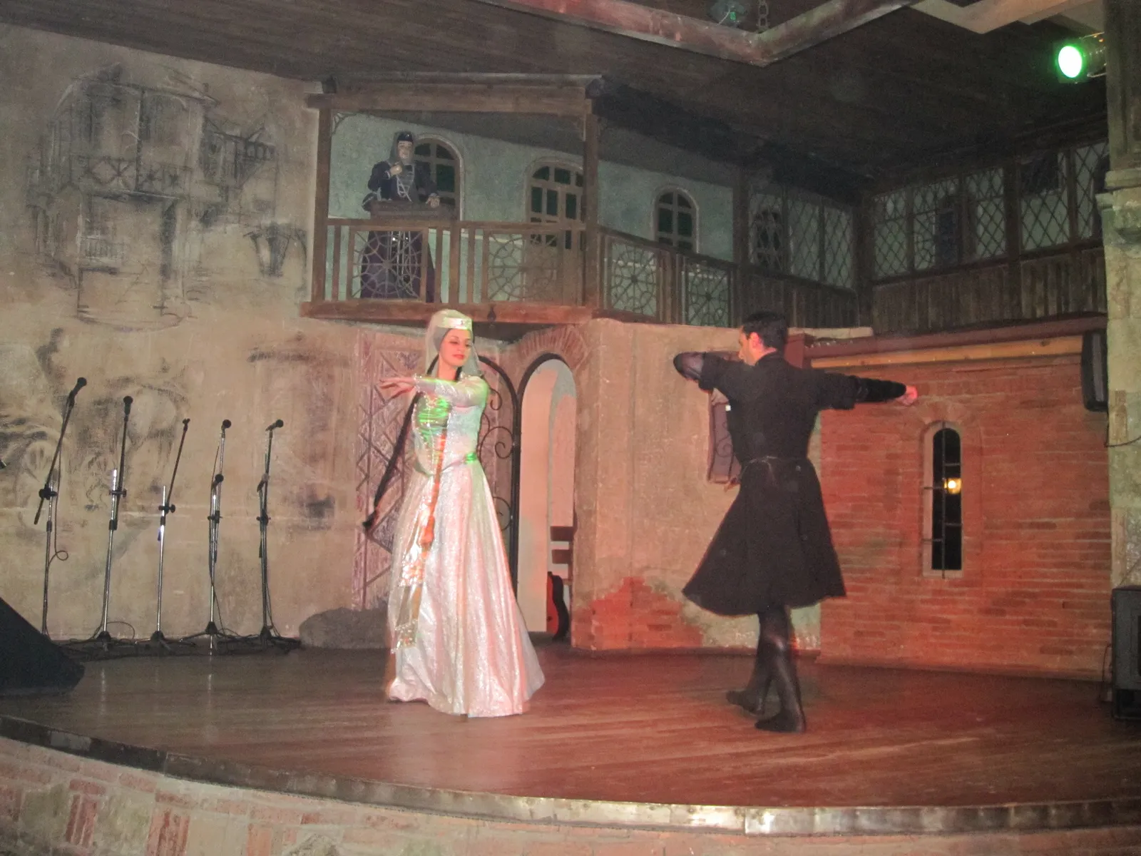A couple dancing the Georgian national dance Kartuli