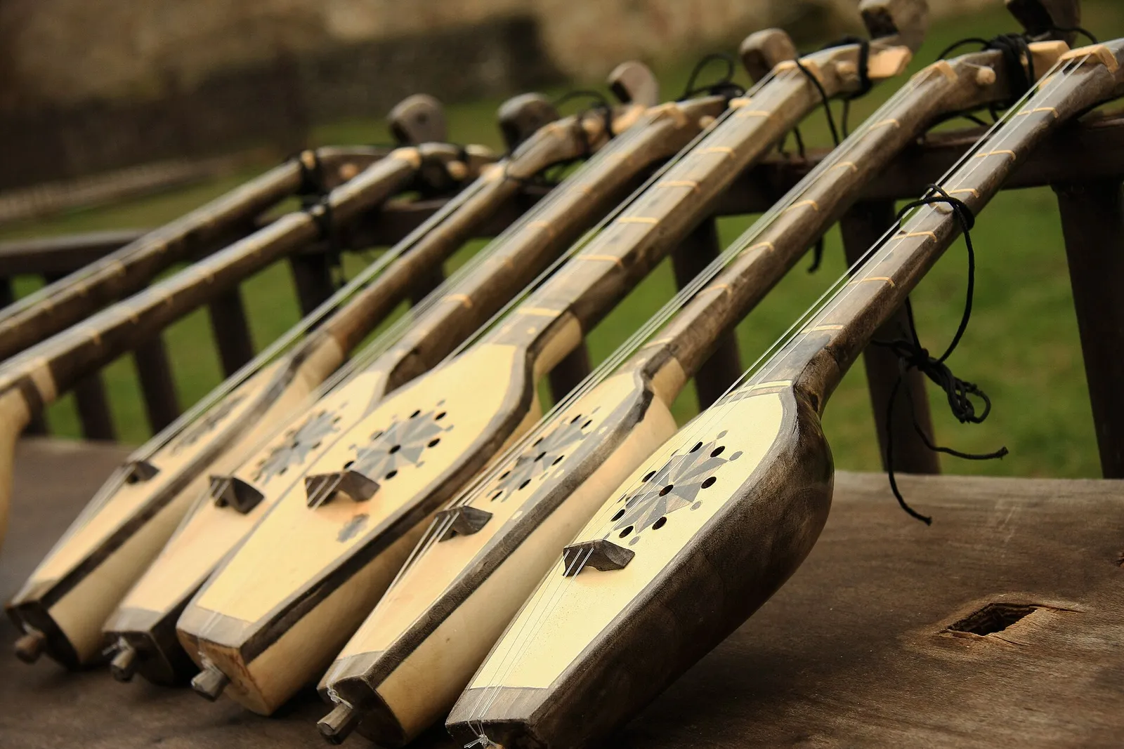A panduri, the three-string Georgian lute that accompanies Adjaran songs