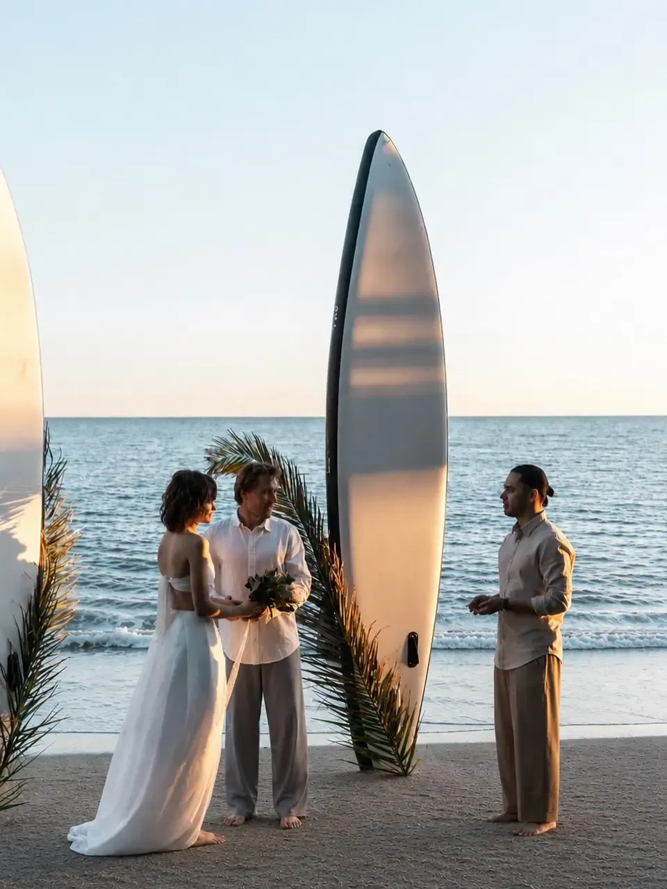 A beach wedding ceremony by the sea, hosted by Ruslan Muginov
